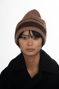 Superba Beanie in Malibu Rose with Stripe