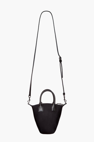 Mini Concierge Tote – Black Nylon Crossbody