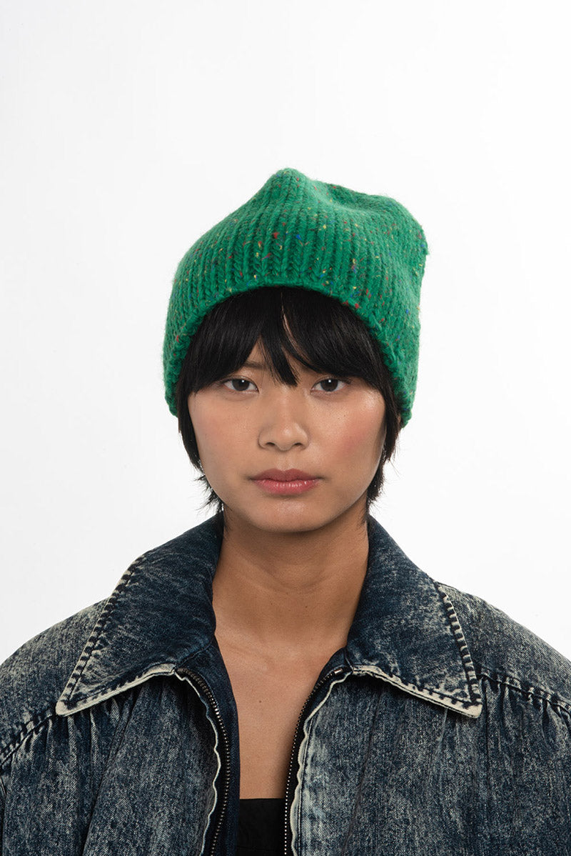 Lighthouse Beanie in Speckled Lawn